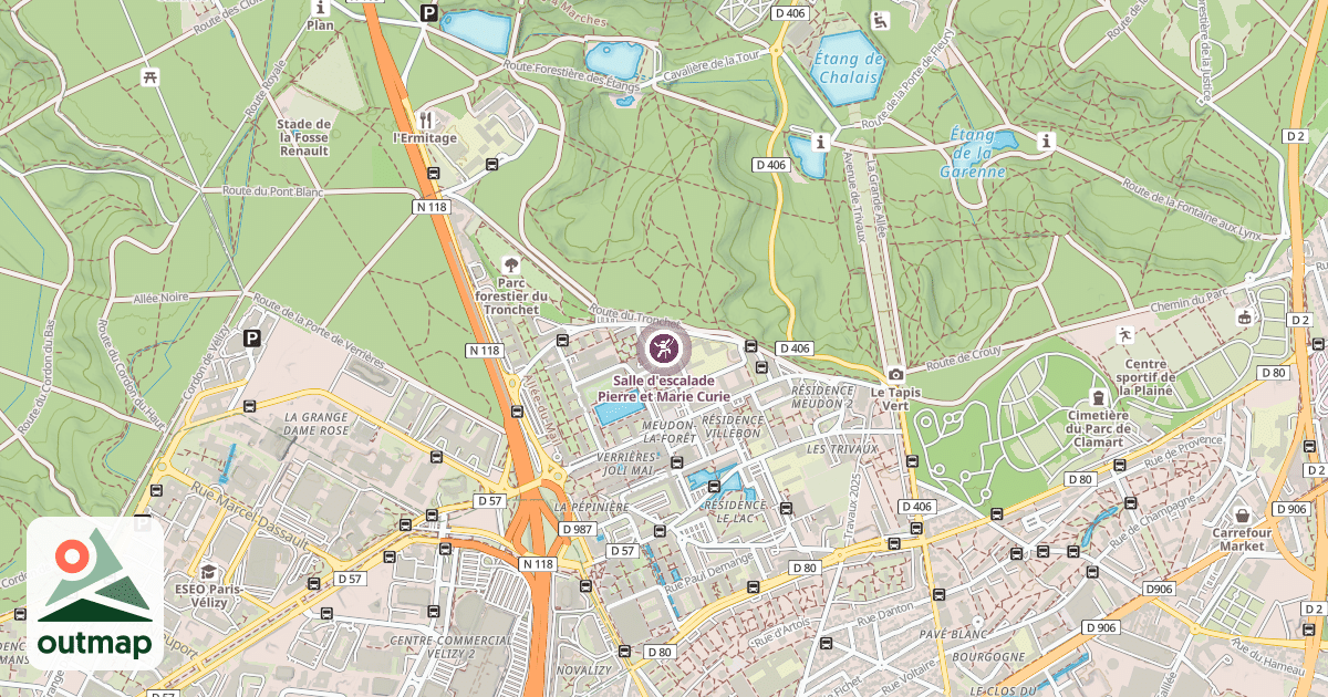 Map of Salle d'escalade Pierre et Marie Curie
