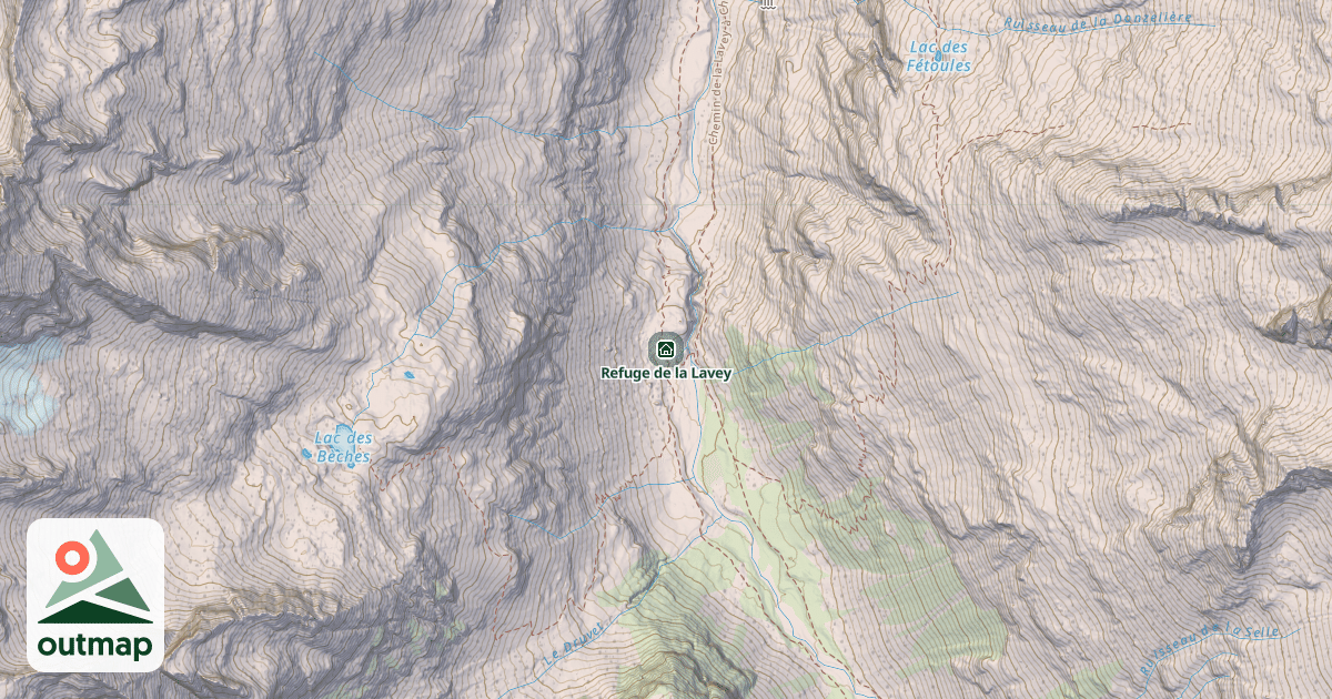 Map of Refuge de la Lavey