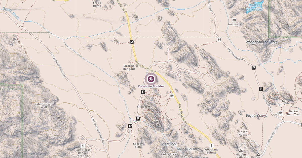 Map preview of Cornholio Boulder