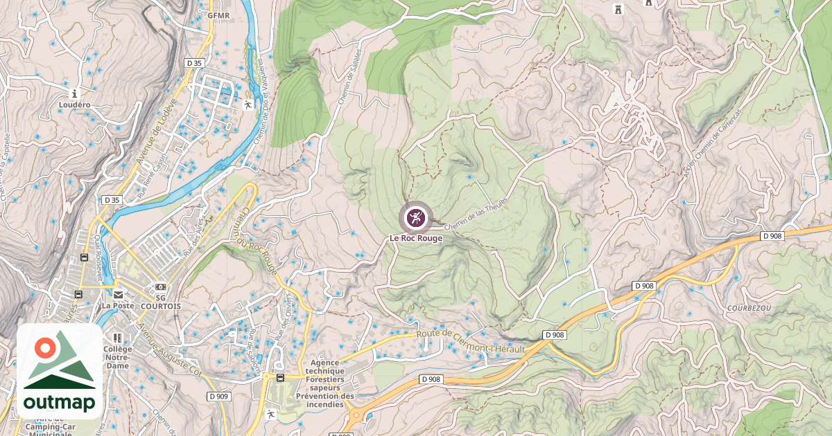 Map of Le Roc Rouge
