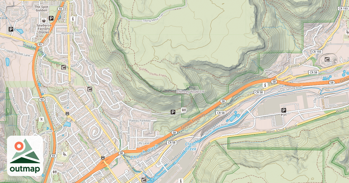 Map of Chimney Route