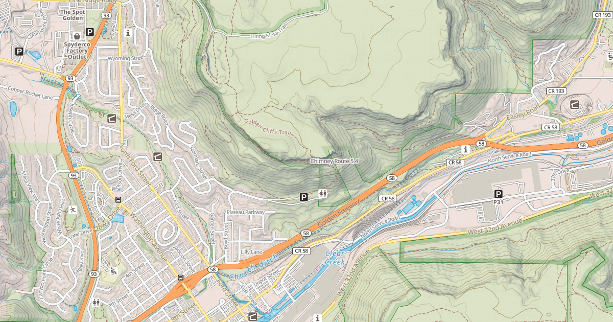Map preview of Chimney Route