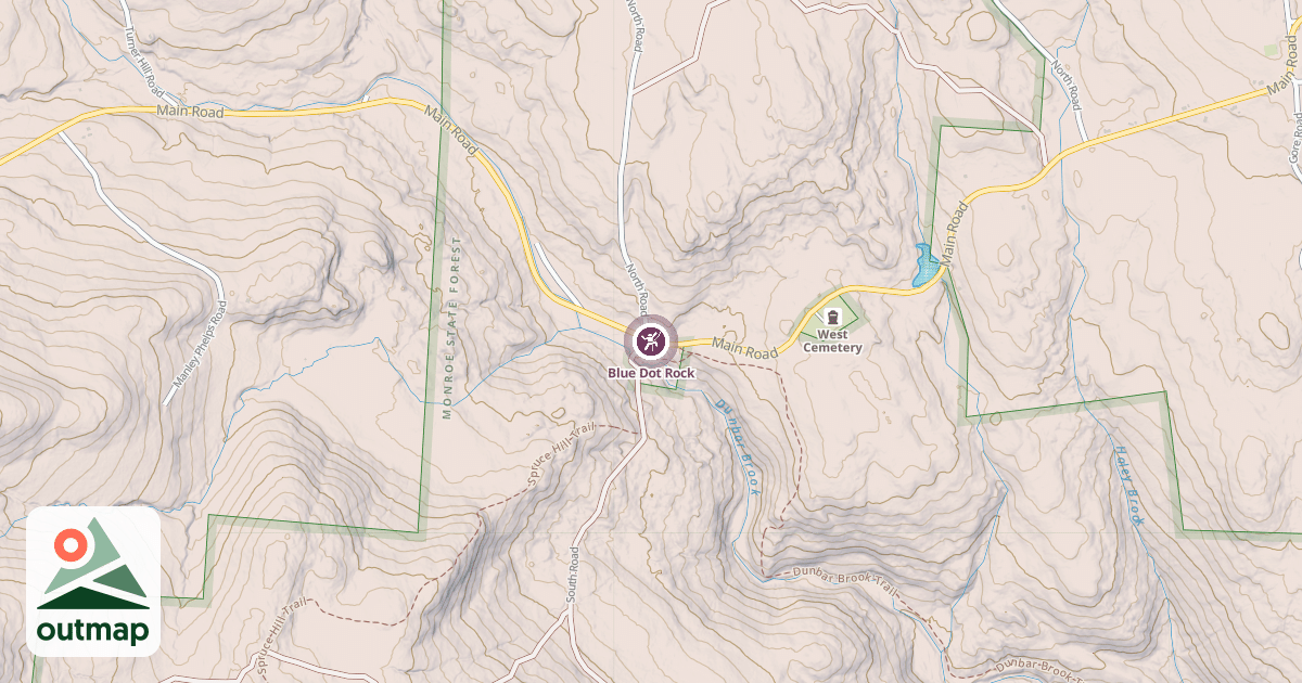 Map of Blue Dot Rock