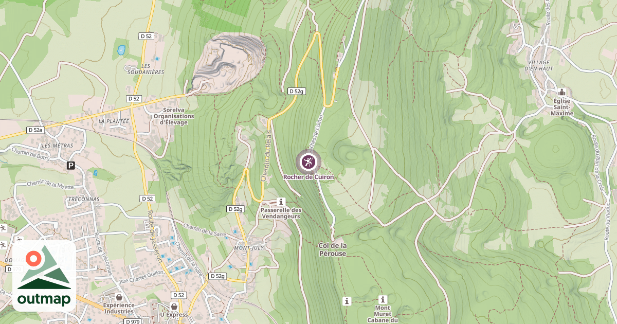 Map of Rocher de Cuiron