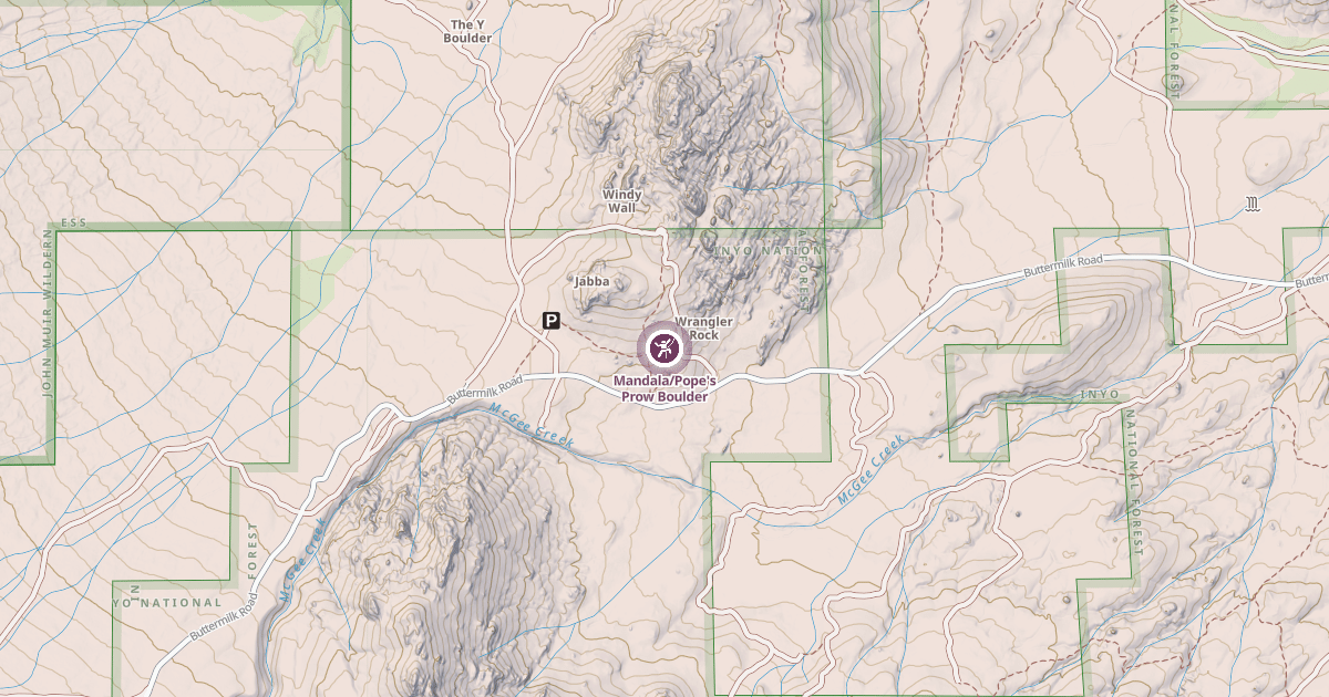 Map preview of Mandala/Pope's Prow Boulder