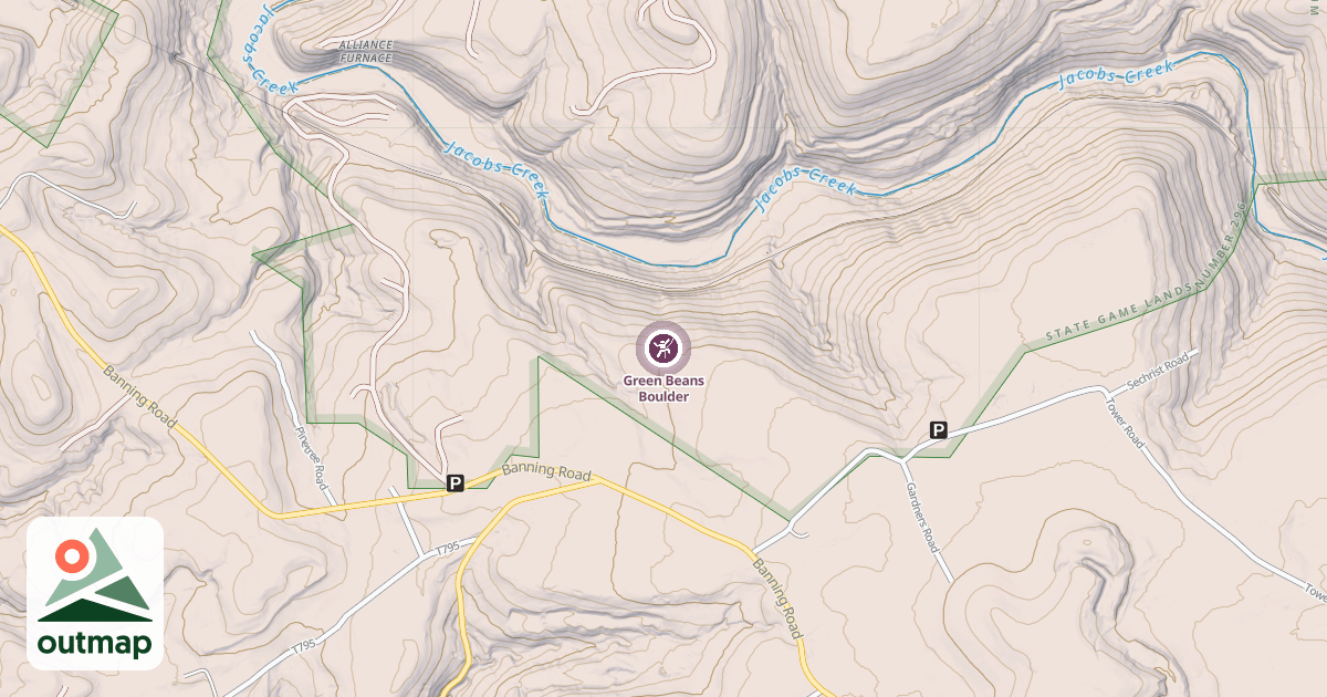 Map of Green Beans Boulder