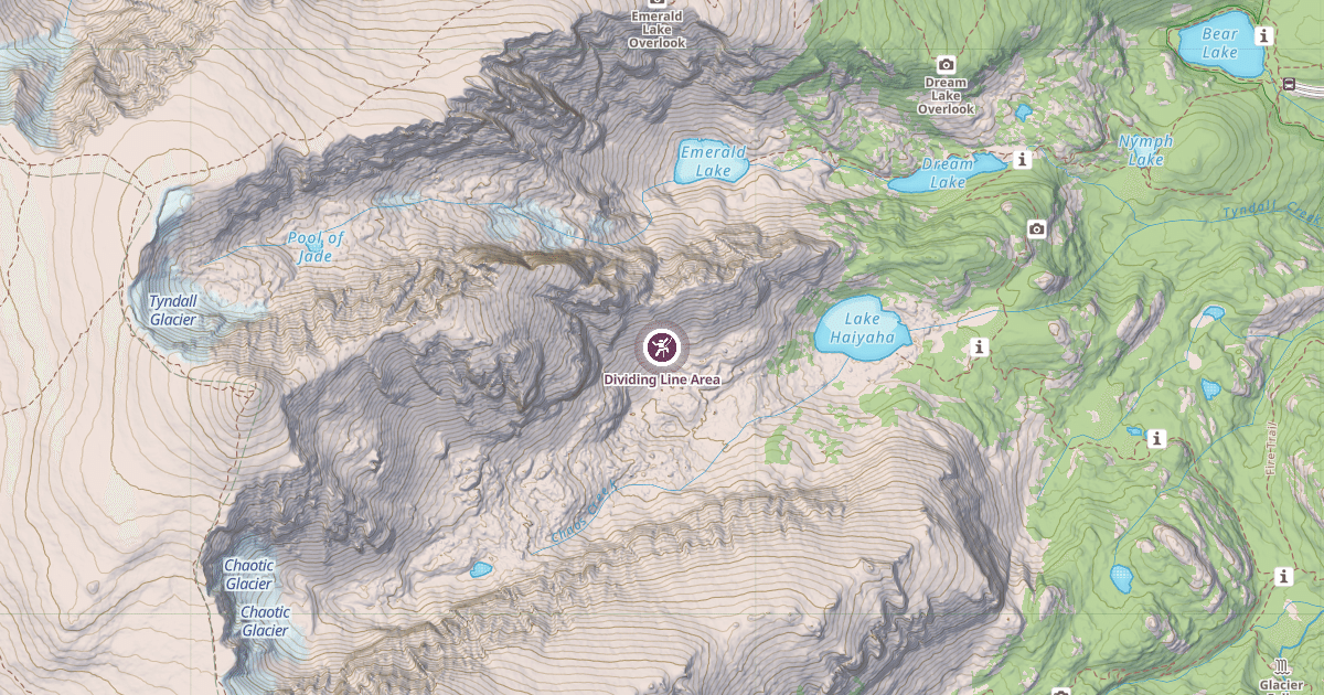 Map preview of Dividing Line Area
