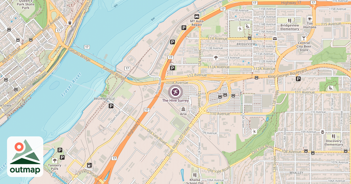 Map of The Hive Surrey