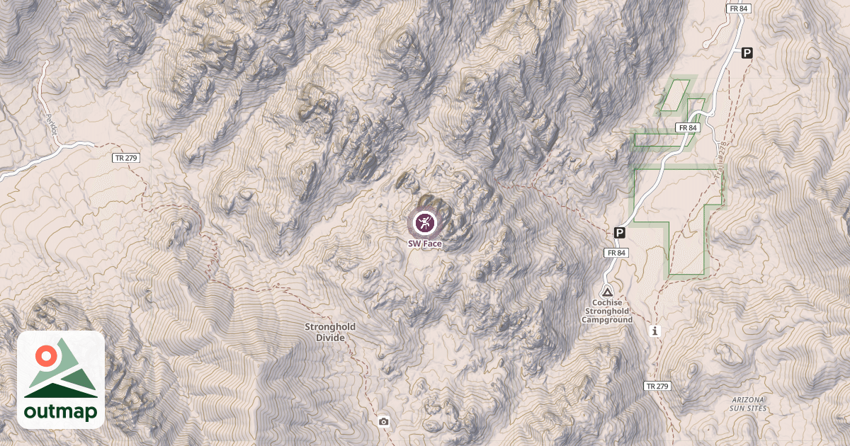 Map of SW Face