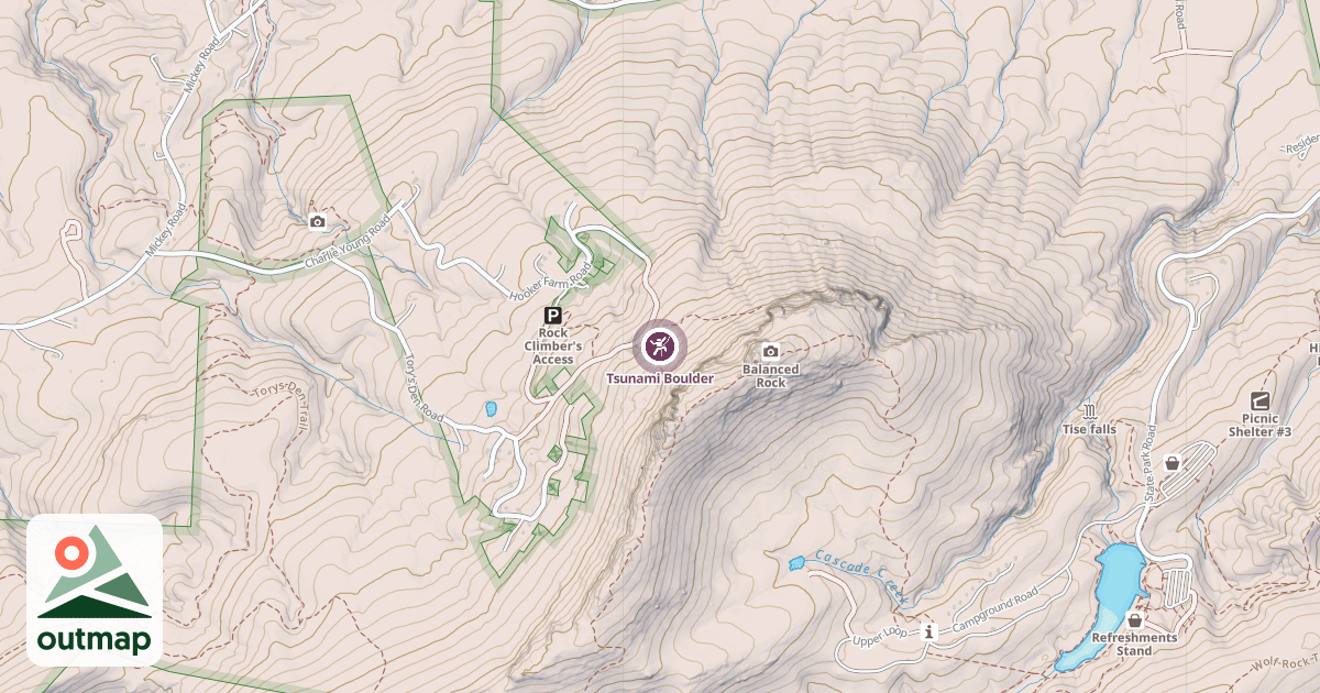 Map of Tsunami Boulder