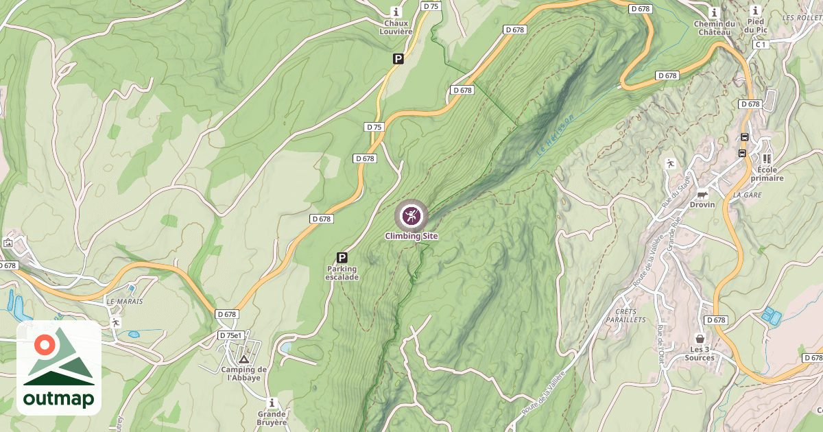 Map of Climbing Site