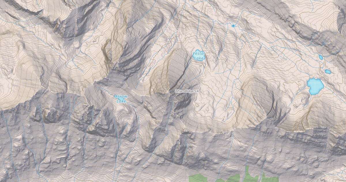 Map preview of Wham Ridge