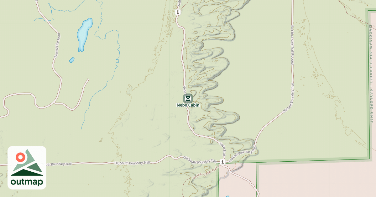 Map of Nebo Cabin