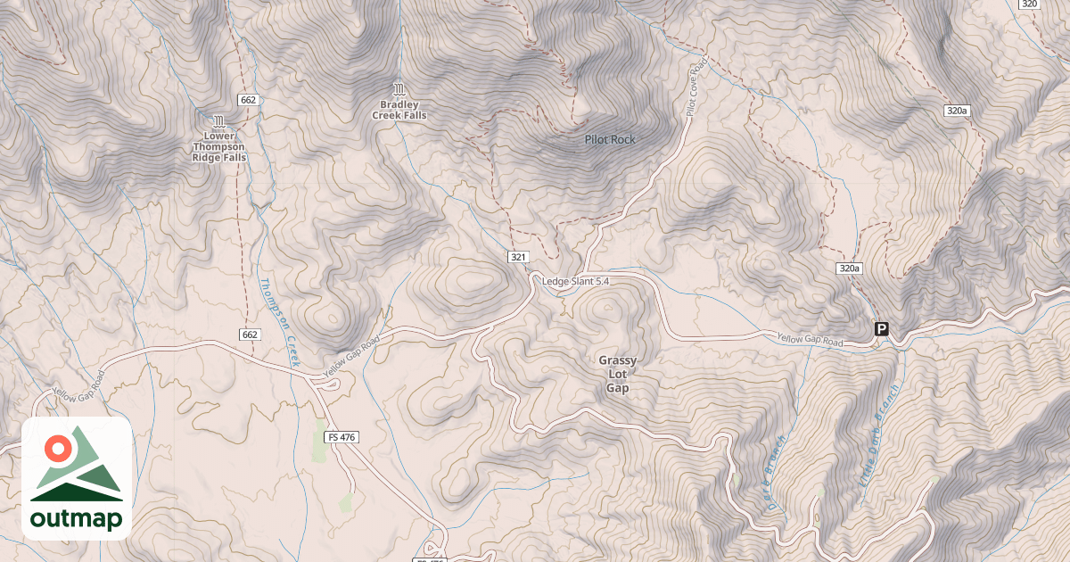 Map of Ledge Slant
