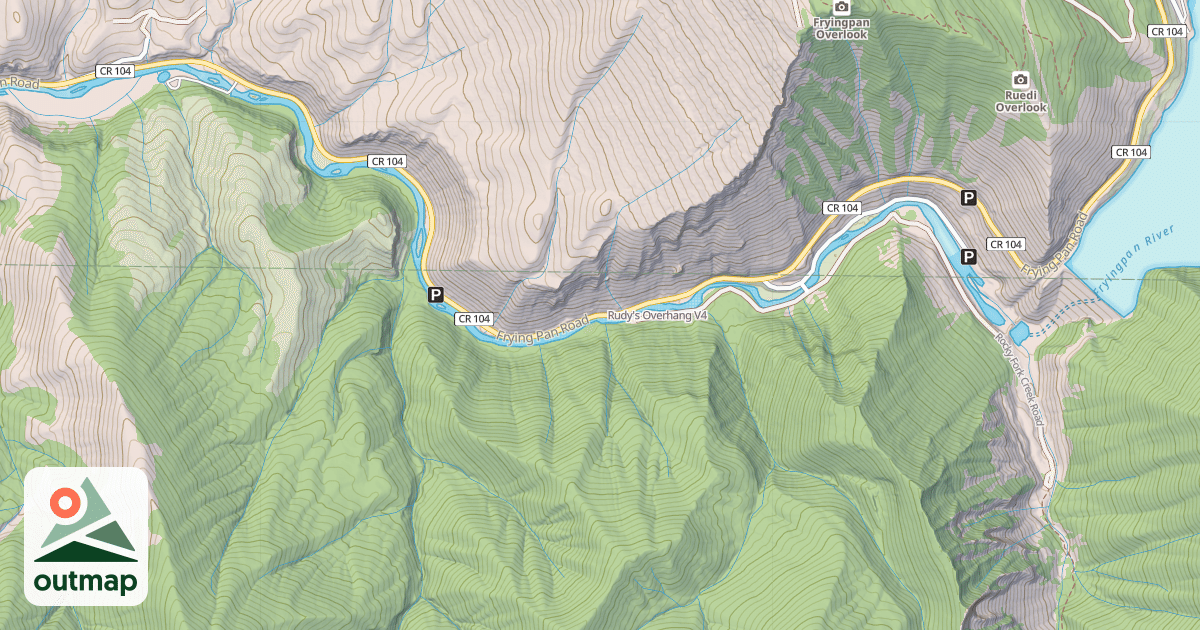 Map of Rudy's Overhang
