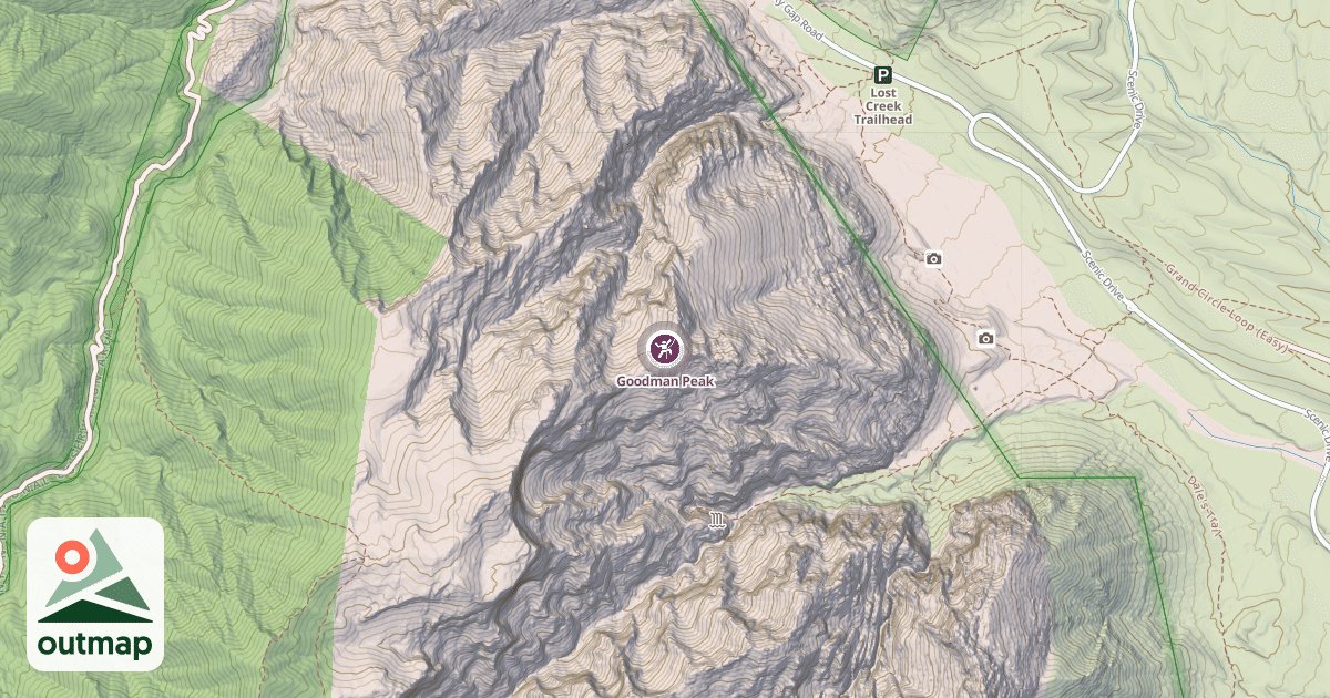Map of Goodman Peak