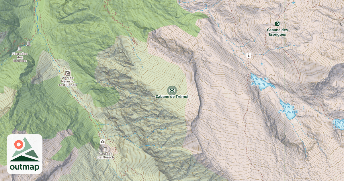 Map of Cabane de Trémul