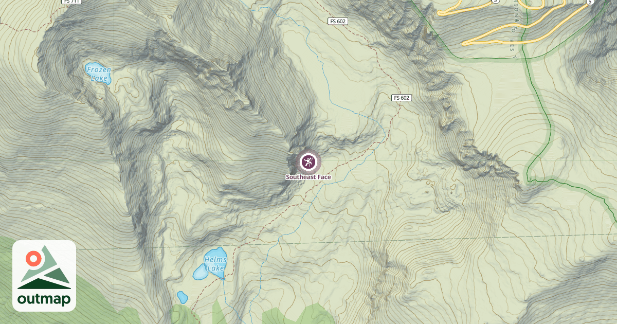 Map of Southeast Face