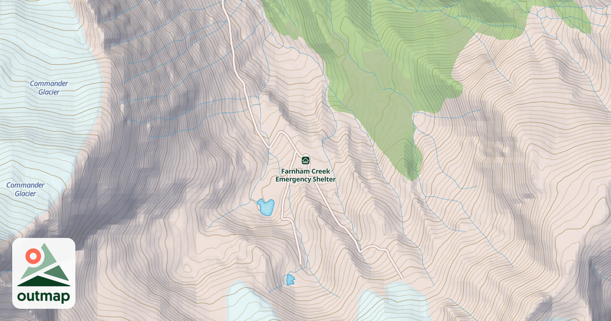 Map of Farnham Creek Emergency Shelter