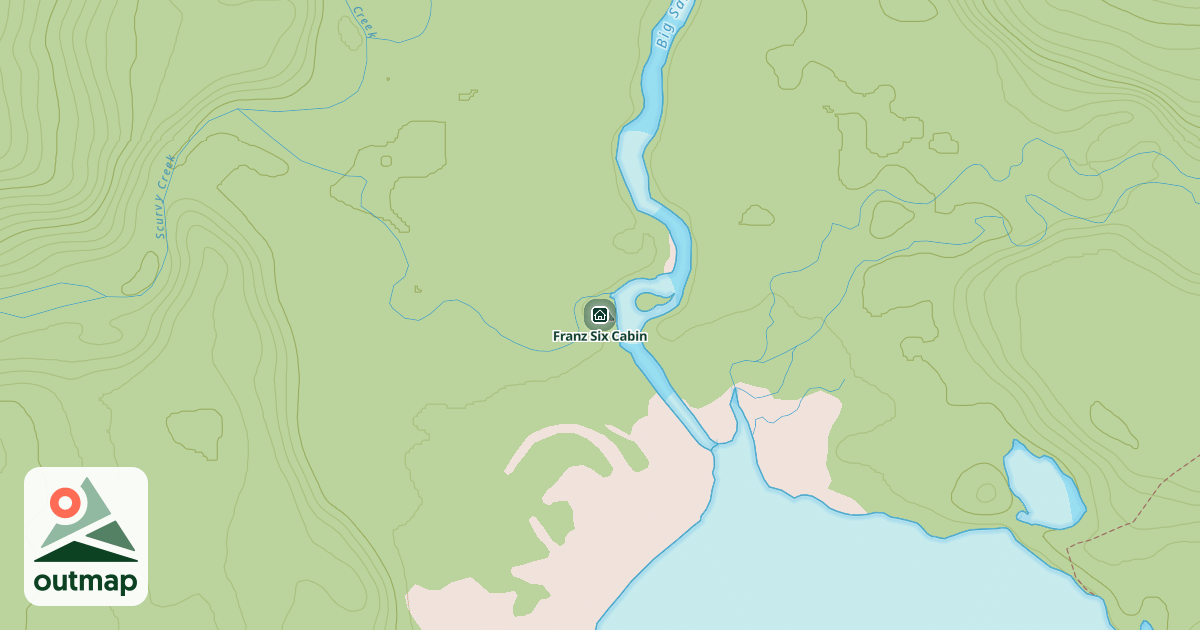 Map of Franz Six Cabin