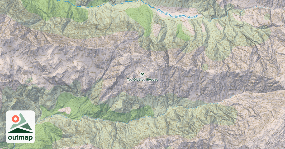 Map of Top Olderog Bivouac