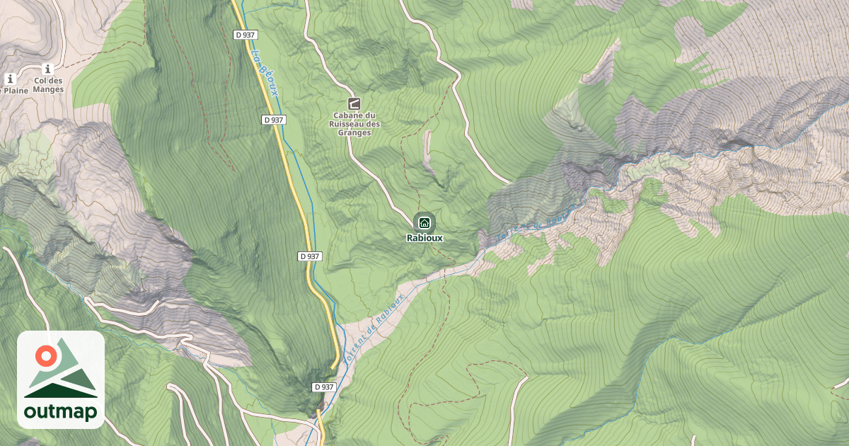 Map of Rabioux