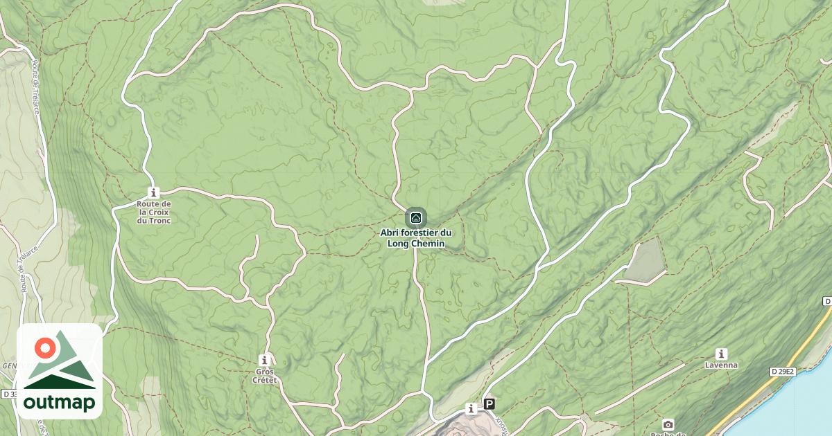 Map of Abri forestier du Long Chemin