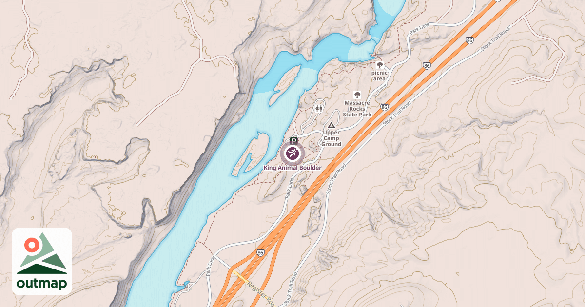 Map of King Animal Boulder