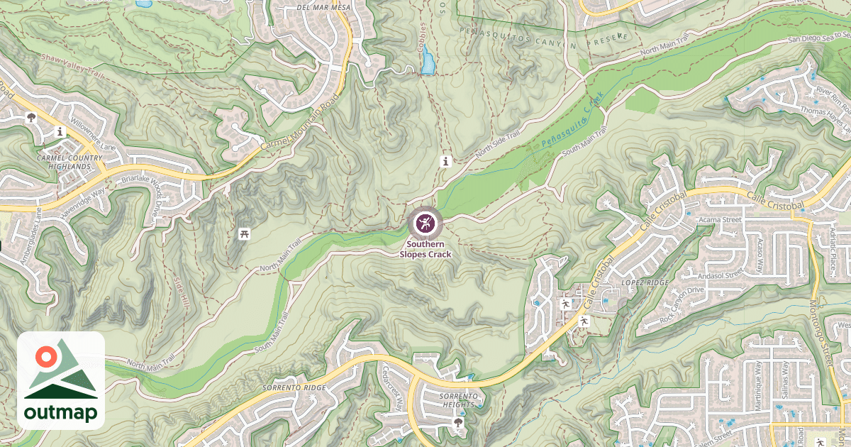 Map of Southern Slopes Crack