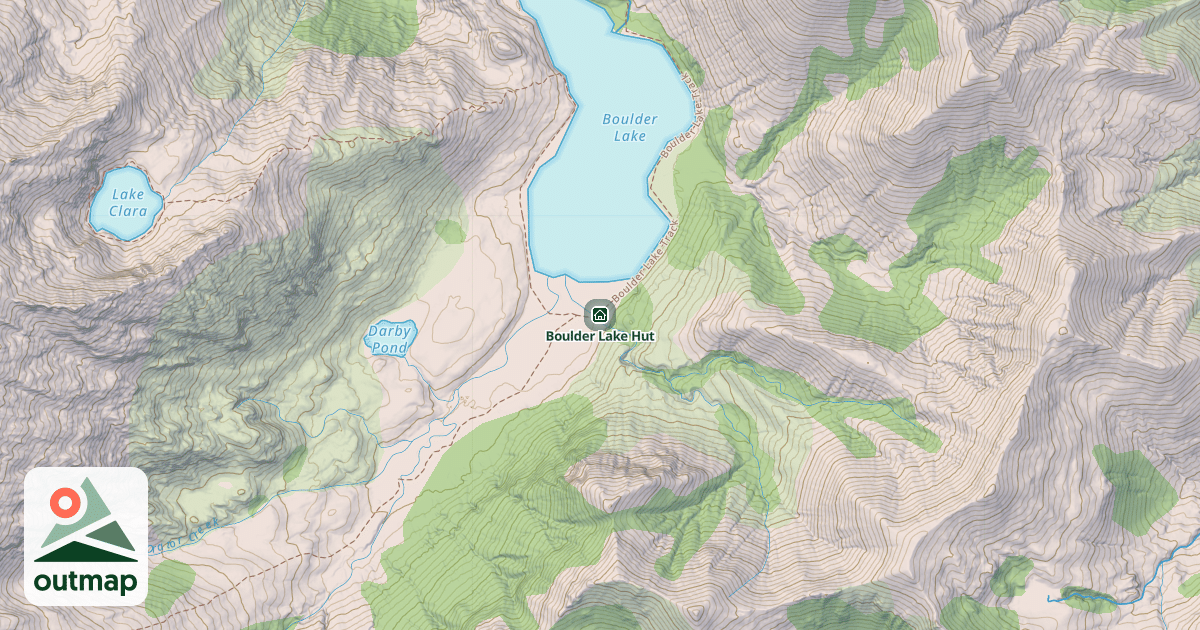 Map of Boulder Lake Hut