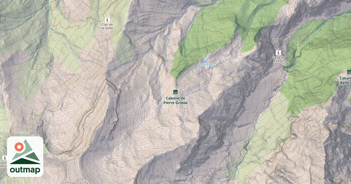 Map of Cabane de Pierre Grosse