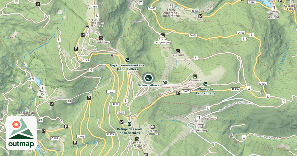 Map of Ballon d'Alsace