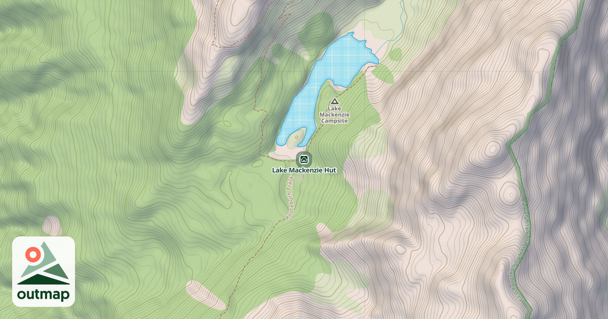 Map of Lake Mackenzie Hut
