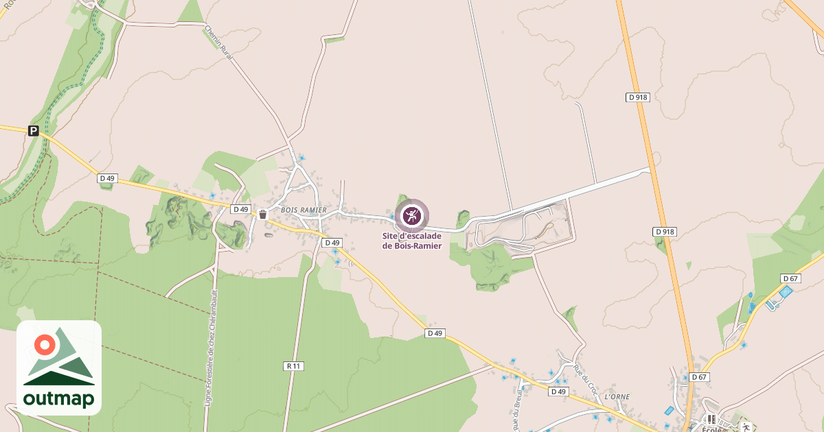 Map of Site d'escalade de Bois-Ramier
