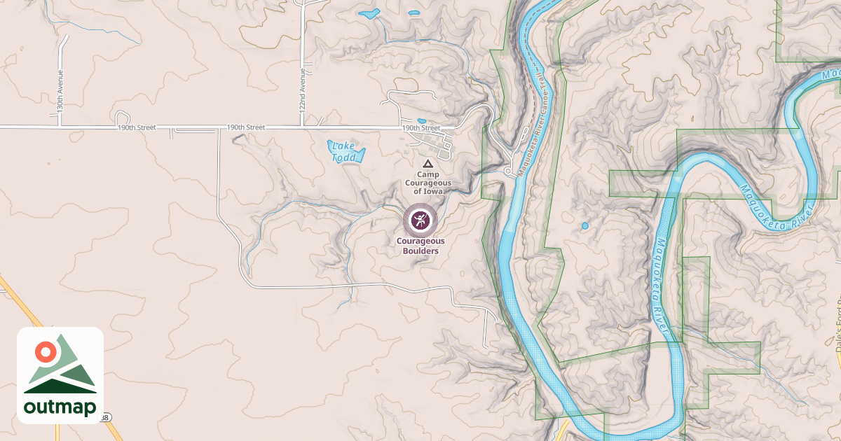 Map of Courageous Boulders
