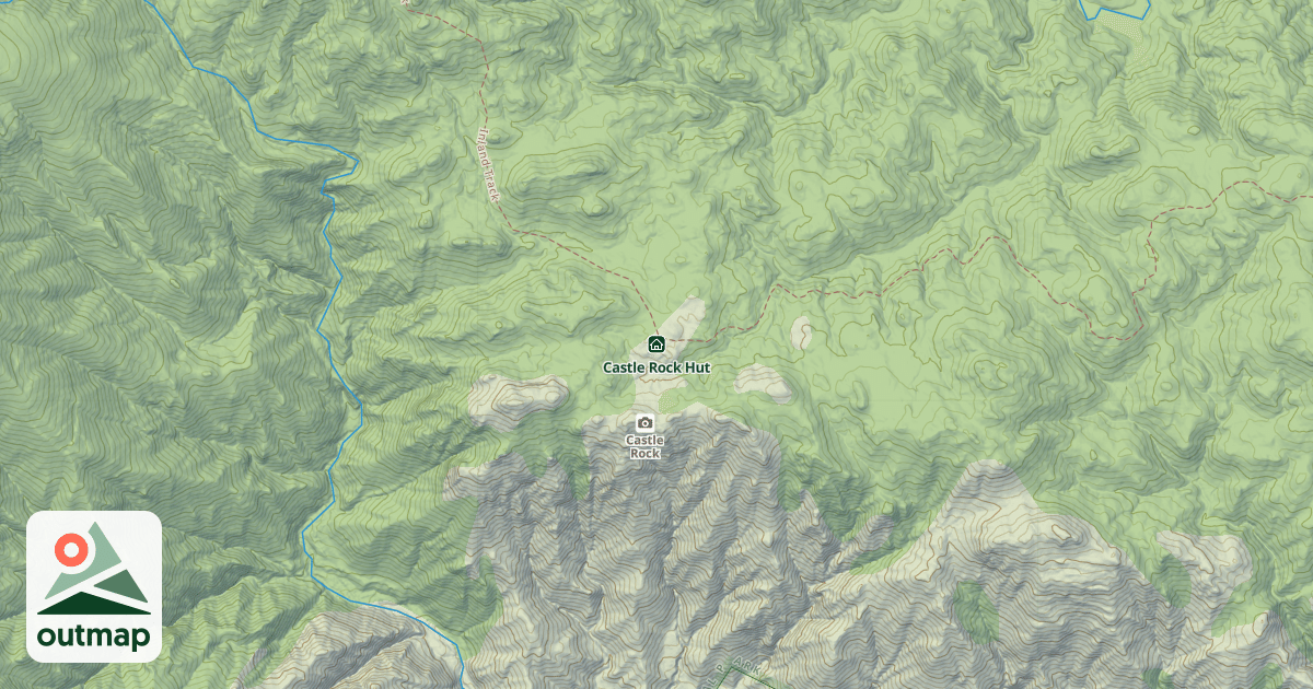 Map of Castle Rock Hut
