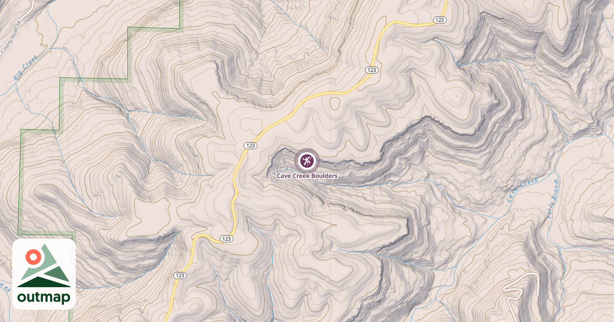 Map of Cave Creek Boulders