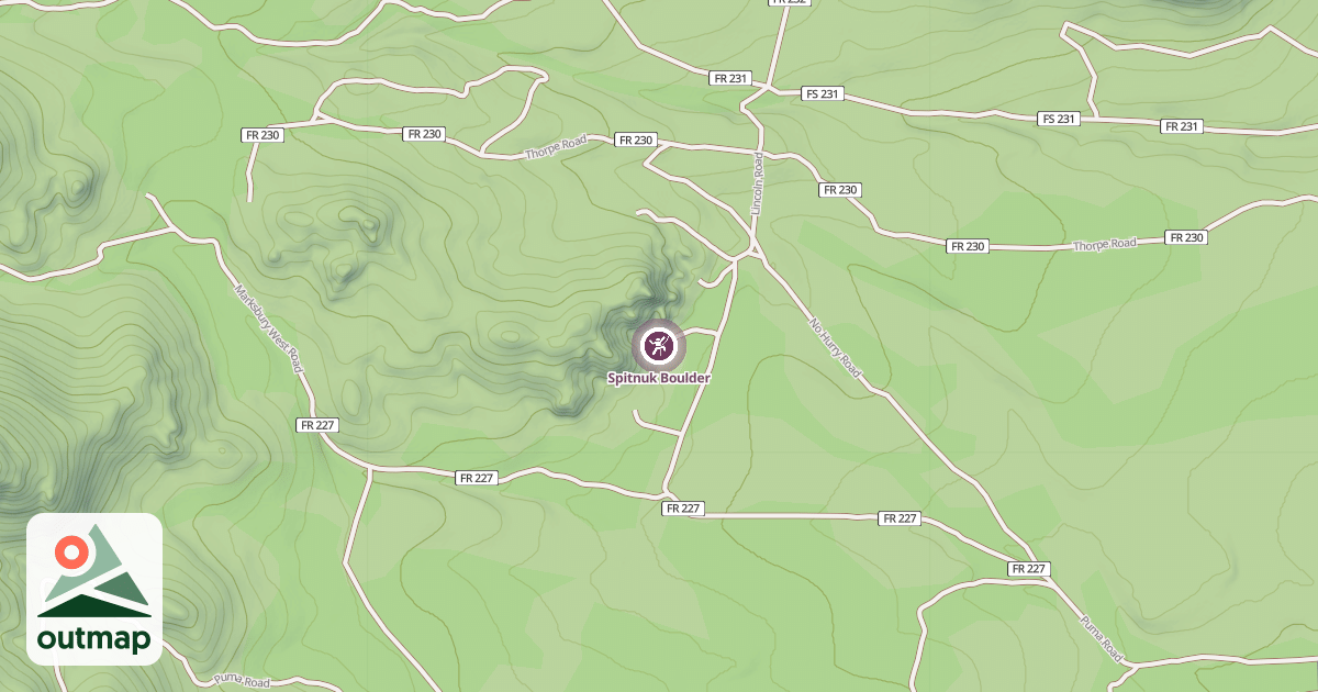 Map of Spitnuk Boulder