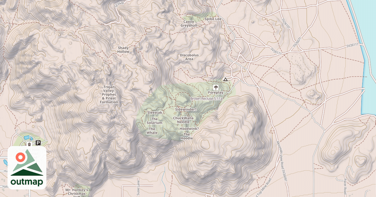 Map of Brown Recluse