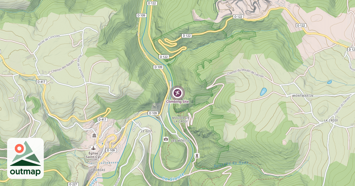 Map of Climbing Site