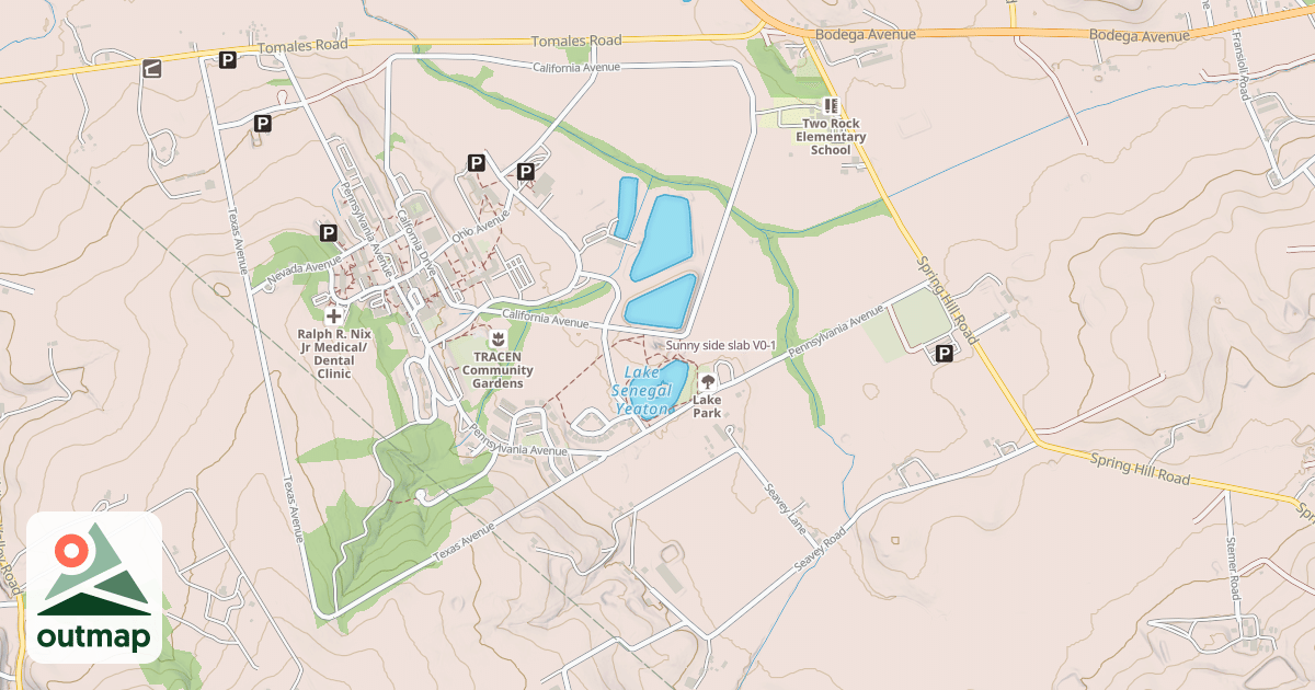 Map of Sunny side slab