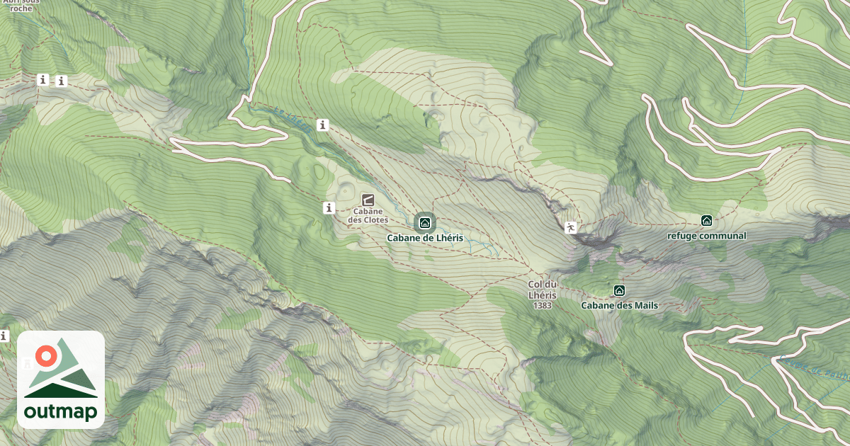 Map of Cabane de Lhéris