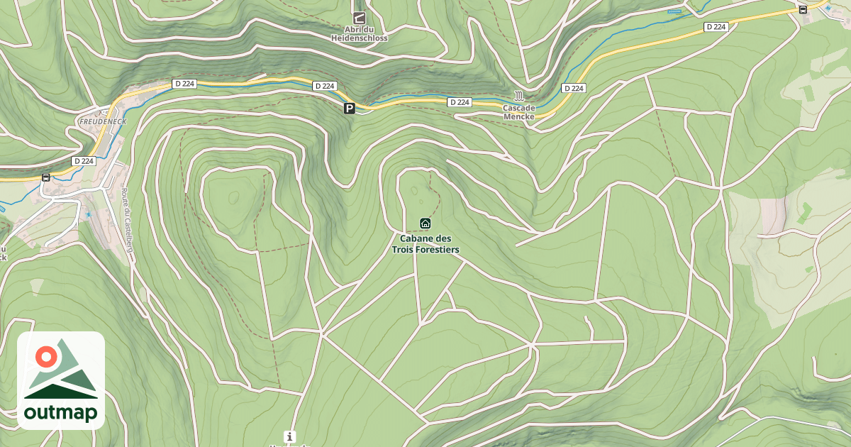 Map of Cabane des Trois Forestiers