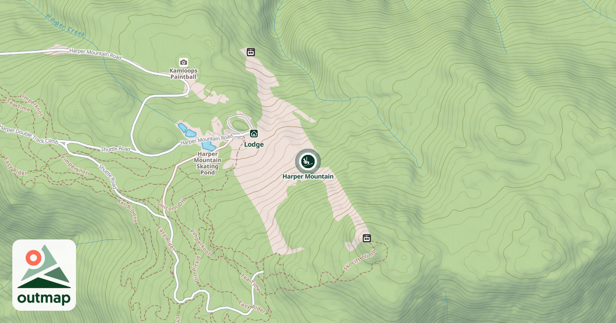 Map of Harper Mountain