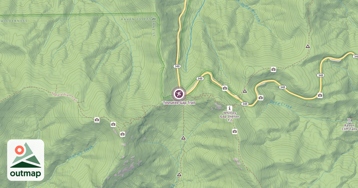 Map of Tesnatee Gap Trail