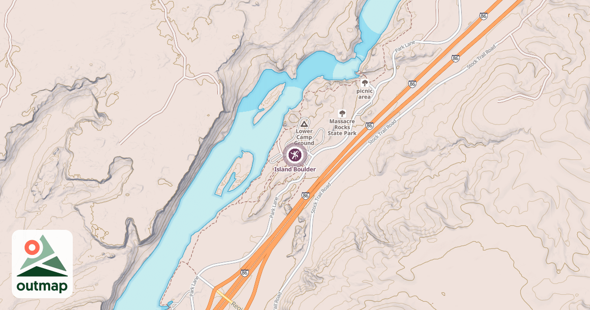 Map of Island Boulder