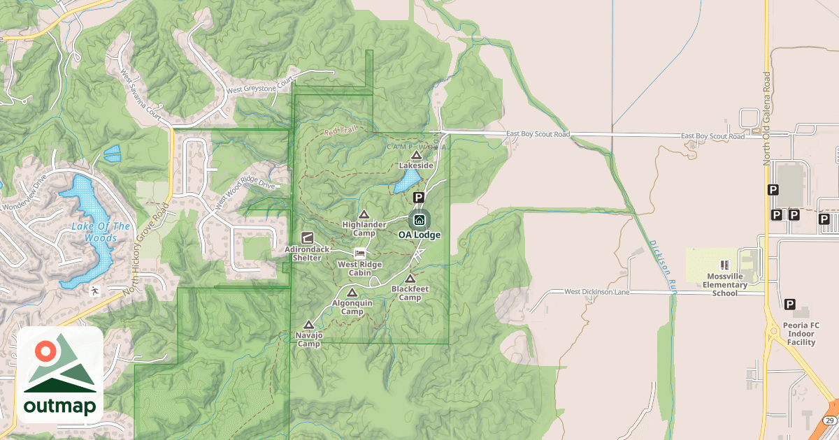 Map of OA Lodge
