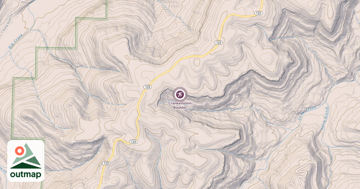 Map of Crankenstein Boulder