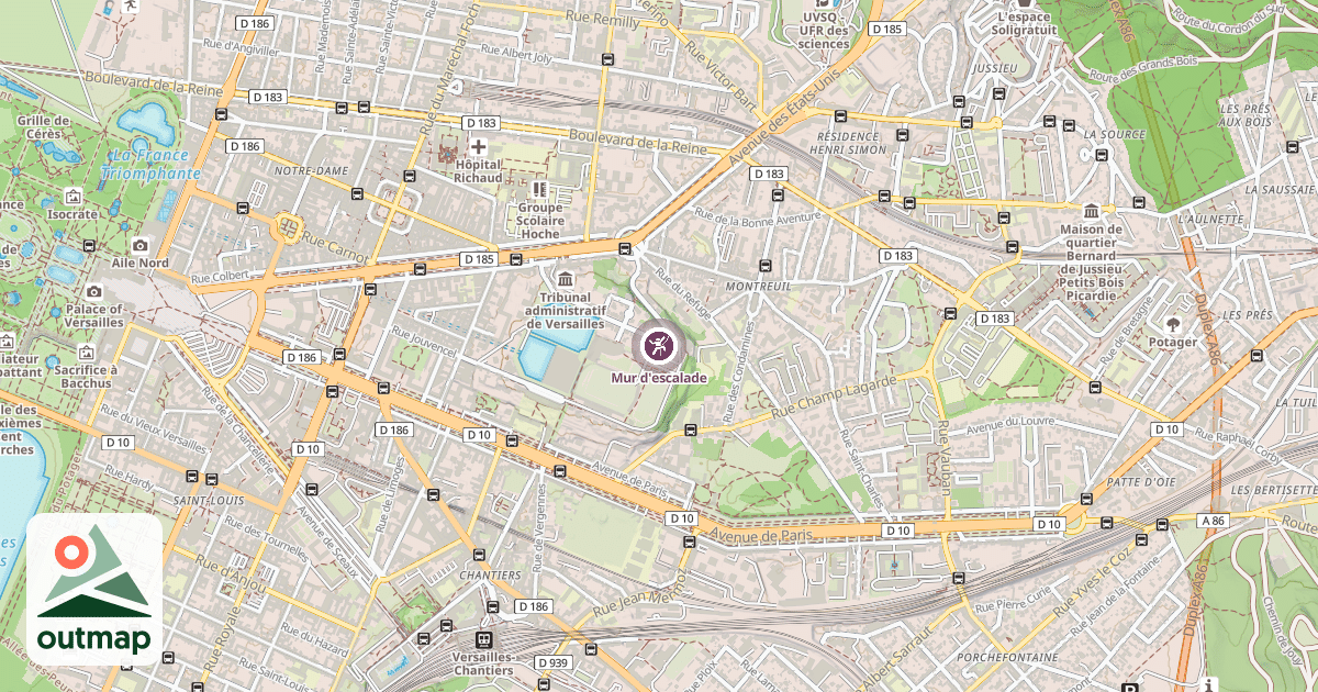 Map of Mur d'escalade