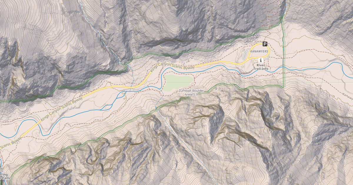Map preview of Zumwalt Boulder Arete